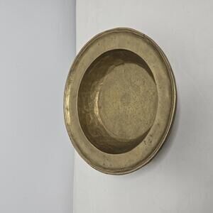 Antique Solid Brass Bowl Heavy Victorian Basin Rustic Farmhouse Decor